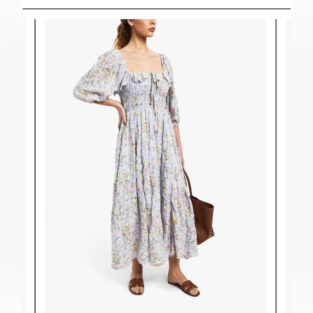 Free People Oasis Printed Midi Dress (small)
